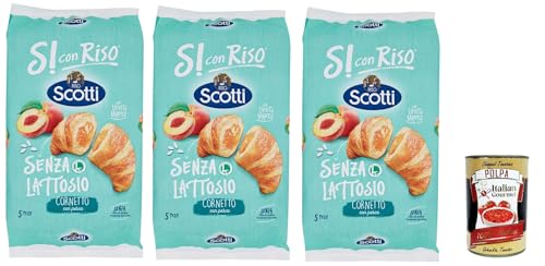 Si con Riso - Cornetti Senza Lattosio con Farcitura alla Pesca - Laktosefreie Croissants mit Pfirsichfüllung, ohne Laktose, Palmöl ohne, 3x 240g + Italian Gourmet polpa 400g Si con Riso - Cornetti Senza Lattosio con Farcitura alla Pesca - Laktosefreie Croissants mit Pfirsichfüllung, ohne Laktose, Palmöl ohne, 3x 240g + Italian Gourmet polpa 400g von Italian Gourmet E.R.