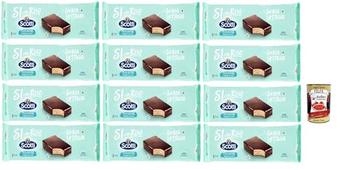 Si con Riso - Merendina Ricoperta con Cioccolato, Kuchen mit Schokolade bedeckt, Laktose -freie Süße Snacks, Palmöl ohne, 12x 264g + Italian Gourmet polpa 400g Si con Riso - Merendina Ricoperta con Cioccolato, Kuchen mit Schokolade bedeckt, Laktose -freie Süße Snacks, Palmöl ohne, 12x 264g + Italian Gourmet polpa 400g von Italian Gourmet E.R.
