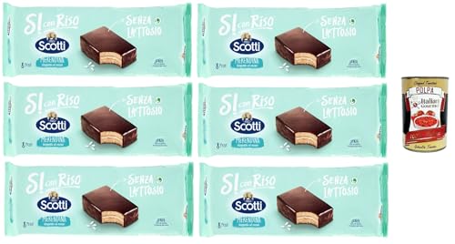 Si con Riso - Merendina Ricoperta con Cioccolato, Kuchen mit Schokolade bedeckt, Laktose -freie Süße Snacks, Palmöl ohne, 6x 264g + Italian Gourmet polpa 400g Si con Riso - Merendina Ricoperta con Cioccolato, Kuchen mit Schokolade bedeckt, Laktose -freie Süße Snacks, Palmöl ohne, 6x 264g + Italian Gourmet polpa 400g von Italian Gourmet E.R.