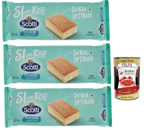 Si con Riso - Merendine con Farina di Riso - kuchen Snacks mit Reismehl, Laktose -freie Süße Snacks, Palmöl ohne, 3x 200g + Italian Gourmet polpa 400g Si con Riso - Merendine con Farina di Riso - kuchen Snacks mit Reismehl, Laktose -freie Süße Snacks, Palmöl ohne, 3x 200g + Italian Gourmet polpa 400g von Italian Gourmet E.R.