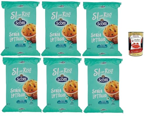 Si con Riso - Muffin con Riso e Gocce di Cioccolato, Muffins mit Reis und Schokoladenchips, Kuchen Laktose -freie Süße Snacks, Palmöl ohne, 6x 222g + Italian Gourmet polpa 400g Si con Riso - Muffin con Riso e Gocce di Cioccolato, Muffins mit Reis und Schokoladenchips, Kuchen Laktose -freie Süße Snacks, Palmöl ohne, 6x 222g + Italian Gourmet polpa 400g von Italian Gourmet E.R.
