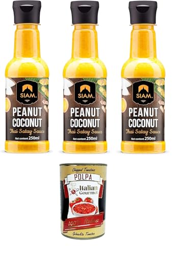 Siam Peanut Coconut Thai Satay Sauce 3x 250 ml+ Italian Gourmet polpa 400g Siam Peanut Coconut Thai Satay Sauce 3x 250 ml+ Italian Gourmet polpa 400g von Italian Gourmet E.R.