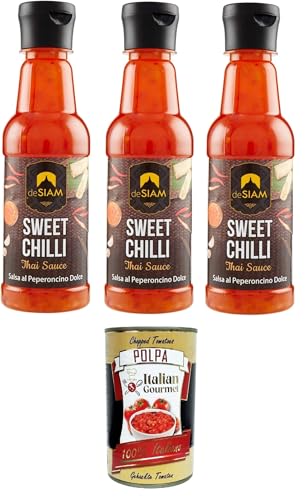 Siam Süße Chilly-Sauce 3x250 ml+ Italian Gourmet polpa 400g Siam Süße Chilly-Sauce 3x250 ml+ Italian Gourmet polpa 400g von Italian Gourmet E.R.