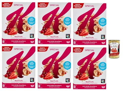Special K Red Fruits Cereals Roten Früchten Reisflocken Vollkorn Weizen und Gerste mit Vitaminen und Mineralstoffen mit roten Früchten 6x 290g Getreideflocken + Italian Gourmet polpa 400g Special K Red Fruits Cereals Roten Früchten Reisflocken Vollkorn Weizen und Gerste mit Vitaminen und Mineralstoffen mit roten Früchten 6x 290g Getreideflocken + Italian Gourmet polpa 400g von Italian Gourmet E.R.