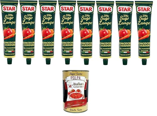 Star Il Mio Sugo Lampo Tomaten-Gemüse-Sauce, 8x 140gr+ Italian Gourmet polpa 400g Star Il Mio Sugo Lampo Tomaten-Gemüse-Sauce, 8x 140gr+ Italian Gourmet polpa 400g von Italian Gourmet E.R.