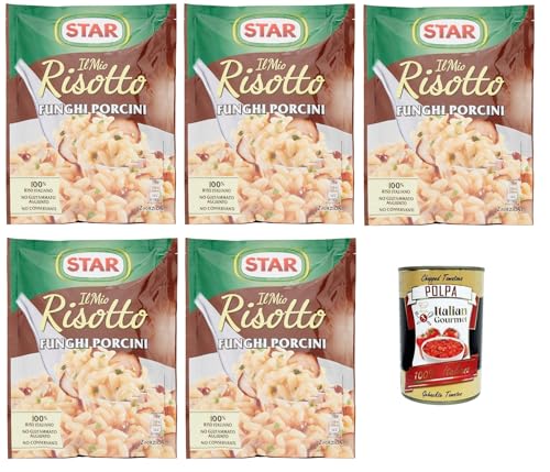 Star Il mio Risotto cremoso ai Funghi Porcini cremiges Reis Steinpilze 5x 175g 100% italienisch Fertiggerichte + Italian Gourmet polpa 400g Star Il mio Risotto cremoso ai Funghi Porcini cremiges Reis Steinpilze 5x 175g 100% italienisch Fertiggerichte + Italian Gourmet polpa 400g von Italian Gourmet E.R.