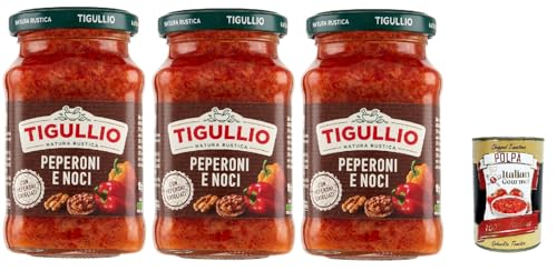 Star Tigullio GranPesto Pesto Peperoni e Noci, Paprikaund Walnüsse 3x 190g Sauce glutenfrei Kochsaucen + Italian Gourmet polpa 400g Star Tigullio GranPesto Pesto Peperoni e Noci, Paprikaund Walnüsse 3x 190g Sauce glutenfrei Kochsaucen + Italian Gourmet polpa 400g von Italian Gourmet E.R.