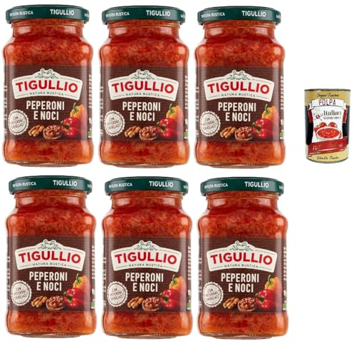 Star Tigullio GranPesto Pesto Peperoni e Noci, Paprikaund Walnüsse 6x 190g Sauce glutenfrei Kochsaucen + Italian Gourmet polpa 400g Star Tigullio GranPesto Pesto Peperoni e Noci, Paprikaund Walnüsse 6x 190g Sauce glutenfrei Kochsaucen + Italian Gourmet polpa 400g von Italian Gourmet E.R.