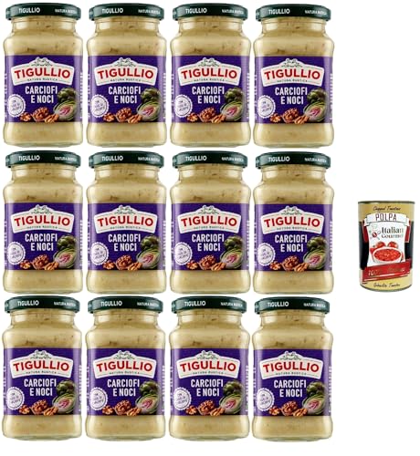Star Tigullio Pesto Carciofi e noci Sauce Soße Artischocken und Nüsse, Glutenfrei, 12x 185g + Italian Gourmet polpa 400g Star Tigullio Pesto Carciofi e noci Sauce Soße Artischocken und Nüsse, Glutenfrei, 12x 185g + Italian Gourmet polpa 400g von Italian Gourmet E.R.