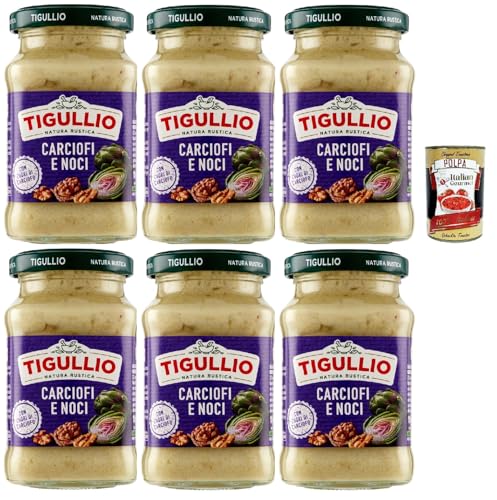 Star Tigullio Pesto Carciofi e noci Sauce Soße Artischocken und Nüsse, Glutenfrei, 6x 185g + Italian Gourmet polpa 400g Star Tigullio Pesto Carciofi e noci Sauce Soße Artischocken und Nüsse, Glutenfrei, 6x 185g + Italian Gourmet polpa 400g von Italian Gourmet E.R.