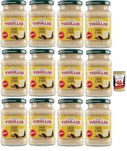 Star Tigullio sugo Cacio und Pepe -Sauce mit Pecorino Romano Dop creme. Glutenfrei, 12x 185g + Italian Gourmet polpa 400g Star Tigullio sugo Cacio und Pepe -Sauce mit Pecorino Romano Dop creme. Glutenfrei, 12x 185g + Italian Gourmet polpa 400g von Italian Gourmet E.R.