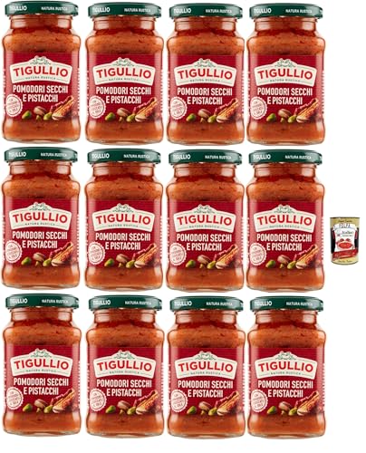 Star Tigullio: "Gran Pesto Pomodori Secchi e Pistacchi" getrocknete Tomaten und Pistazien Pesto – 12x 190g + Italian Gourmet polpa 400g Star Tigullio: "Gran Pesto Pomodori Secchi e Pistacchi" getrocknete Tomaten und Pistazien Pesto – 12x 190g + Italian Gourmet polpa 400g von Italian Gourmet E.R.