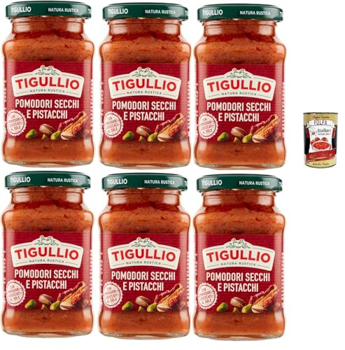 Star Tigullio: "Gran Pesto Pomodori Secchi e Pistacchi" getrocknete Tomaten und Pistazien Pesto – 6x 190g + Italian Gourmet polpa 400g Star Tigullio: "Gran Pesto Pomodori Secchi e Pistacchi" getrocknete Tomaten und Pistazien Pesto – 6x 190g + Italian Gourmet polpa 400g von Italian Gourmet E.R.