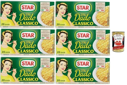 Star il mio Dado Classico 20 Dadi, Suppenwürfel Brühe klassisch reich an Geschmack, 6x 200 g + Italian Gourmet polpa 400g Star il mio Dado Classico 20 Dadi, Suppenwürfel Brühe klassisch reich an Geschmack, 6x 200 g + Italian Gourmet polpa 400g von Italian Gourmet E.R.