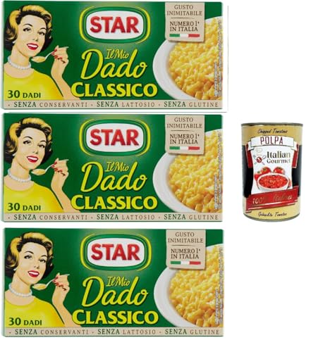 Star il mio Dado Classico 30 Dadi, Suppenwürfel Brühe klassisch reich an Geschmack, 3x 300 g + Italian Gourmet polpa 400g Star il mio Dado Classico 30 Dadi, Suppenwürfel Brühe klassisch reich an Geschmack, 3x 300 g + Italian Gourmet polpa 400g von Italian Gourmet E.R.