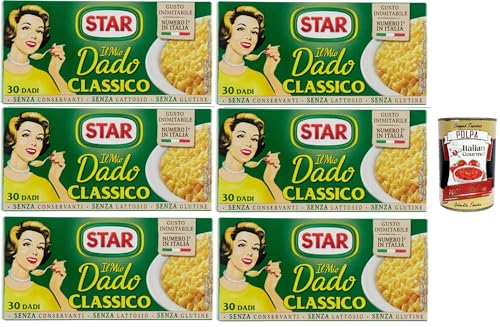 Star il mio Dado Classico 30 Dadi, Suppenwürfel Brühe klassisch reich an Geschmack, 6x 300 g + Italian Gourmet polpa 400g Star il mio Dado Classico 30 Dadi, Suppenwürfel Brühe klassisch reich an Geschmack, 6x 300 g + Italian Gourmet polpa 400g von Italian Gourmet E.R.