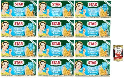 Star il mio Dado Classico -30% di Sale 10 Dadi, Suppenwürfel Brühe klassisch reich an Geschmack mit -30% salz, 12x 100 g + Italian Gourmet polpa 400g Star il mio Dado Classico -30% di Sale 10 Dadi, Suppenwürfel Brühe klassisch reich an Geschmack mit -30% salz, 12x 100 g + Italian Gourmet polpa 400g von Italian Gourmet E.R.