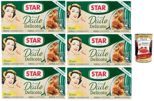 Star il mio Dado Delicato 10 Dadi, Suppenwürfel Brühe empfindlich reich an Geschmack, 6x 100 g + Italian Gourmet polpa 400g Star il mio Dado Delicato 10 Dadi, Suppenwürfel Brühe empfindlich reich an Geschmack, 6x 100 g + Italian Gourmet polpa 400g von Italian Gourmet E.R.