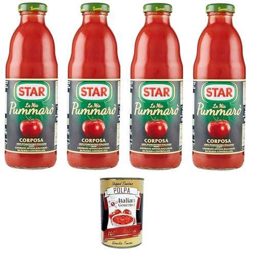 Star la mia Passata di Pomodoro Pummarò Corposa mein vollmundiges Pummarò-Tomatenpüree 4x700gr + Italian Gourmet polpa 400g Star la mia Passata di Pomodoro Pummarò Corposa mein vollmundiges Pummarò-Tomatenpüree 4x700gr + Italian Gourmet polpa 400g von Italian Gourmet E.R.