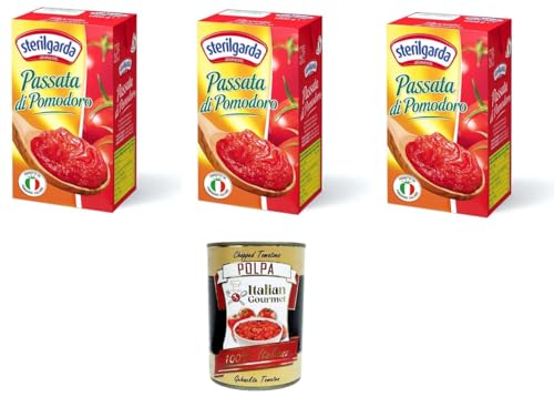 Sterilgarda passata di pomodoro BRICK Tomatenpüree 3x1000gr + Italian Gourmet polpa 400g Sterilgarda passata di pomodoro BRICK Tomatenpüree 3x1000gr + Italian Gourmet polpa 400g von Italian Gourmet E.R.