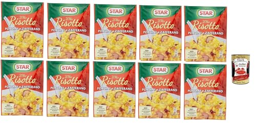 Stra Il Mio Risotto Porcini E Zafferano, cremiges Reis mit Steinpilze und Safran 10x 175g 100% italienisch Fertiggerichte + Italian Gourmet polpa 400g Stra Il Mio Risotto Porcini E Zafferano, cremiges Reis mit Steinpilze und Safran 10x 175g 100% italienisch Fertiggerichte + Italian Gourmet polpa 400g von Italian Gourmet E.R.