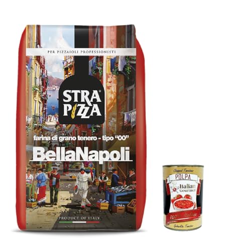 Strapizza Bella Napoli Rossa, farina di grano tenero, tipo "00", Pizzamehl fur pizza, Mehl 10kg + Italian Gourmet polpa 400g Strapizza Bella Napoli Rossa, farina di grano tenero, tipo "00", Pizzamehl fur pizza, Mehl 10kg + Italian Gourmet polpa 400g von Italian Gourmet E.R.