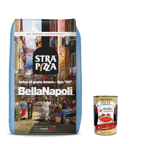Strapizza Bella Napoli blu, farina di grano tenero, tipo "00", Pizzamehl fur pizza, Mehl 10kg + Italian Gourmet polpa 400g Strapizza Bella Napoli blu, farina di grano tenero, tipo "00", Pizzamehl fur pizza, Mehl 10kg + Italian Gourmet polpa 400g von Italian Gourmet E.R.