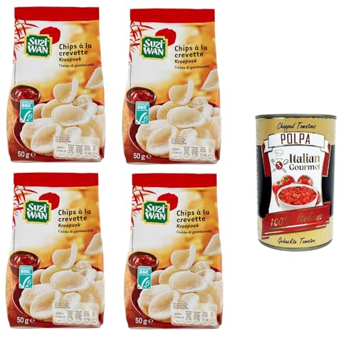 Suzi Wan Cialde di gamberetti Shrimp Waffles, Knusprige Waffeln aus Tapiokamehl und Garnelen 4x 50 g+ Italian Gourmet polpa 400g Suzi Wan Cialde di gamberetti Shrimp Waffles, Knusprige Waffeln aus Tapiokamehl und Garnelen 4x 50 g+ Italian Gourmet polpa 400g von Italian Gourmet E.R.
