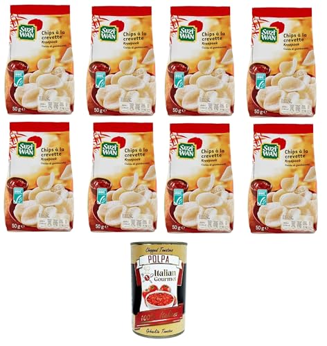 Suzi Wan Cialde di gamberetti Shrimp Waffles, Knusprige Waffeln aus Tapiokamehl und Garnelen 8x 50 g+ Italian Gourmet polpa 400g Suzi Wan Cialde di gamberetti Shrimp Waffles, Knusprige Waffeln aus Tapiokamehl und Garnelen 8x 50 g+ Italian Gourmet polpa 400g von Italian Gourmet E.R.