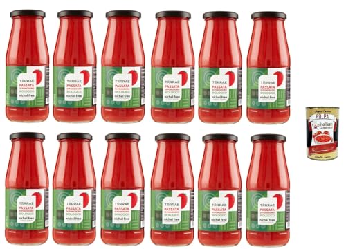 TERRAE Nickelfreies Tomatenpüree 12x420 GR Produkt mit niedrigem Nickelgehalt (≤ 0,03 mg/kg) + Italian Gourmet polpa 400g von Italian Gourmet E.R.