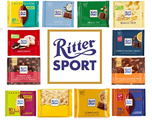 TESTPAKET 12xRITTERSPORT Schokoriegel in verschiedenen Geschmacksrichtungen 100gr von Italian Gourmet E.R.