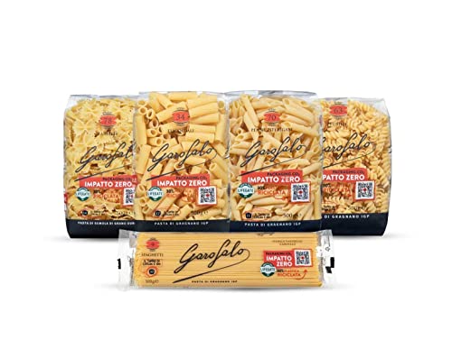 TESTPAKET Pasta Garofalo ( 5 x 500g ) 5 Arten von Nudeln (Elicoidali -Penne ziti rigati -Fusilli -Spaghetti -Farfalle) + Italian Gourmet polpa 400g von Italian Gourmet E.R.