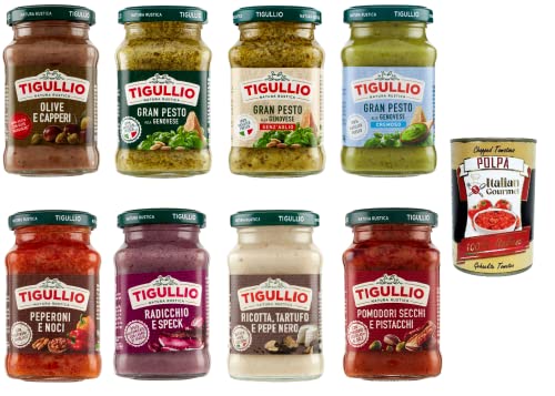 TESTPAKET Star Tigullio Gran Pesto 8 x 190g Sauce Soße + Italian gourmet polpa 400g TESTPAKET Star Tigullio Gran Pesto 8 x 190g Sauce Soße + Italian gourmet polpa 400g von Italian Gourmet E.R.