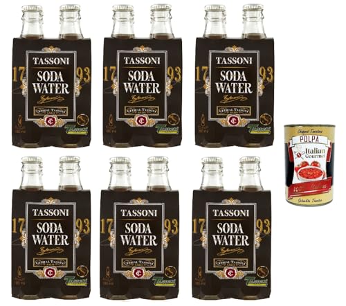 Tassoni Soda Water, Erfrischendes italienisches Alkoholfreies Getränk 24x 18cl, Einweg-Glasflasche + Italian Gourmet polpa 400g Tassoni Soda Water, Erfrischendes italienisches Alkoholfreies Getränk 24x 18cl, Einweg-Glasflasche + Italian Gourmet polpa 400g von Italian Gourmet E.R.