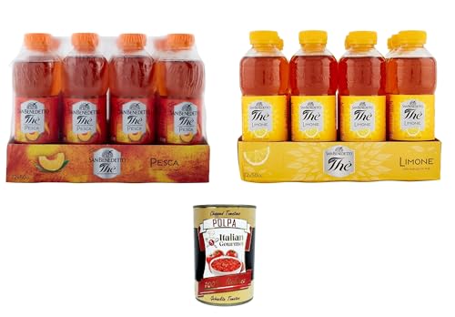 Testpaket 12x San Benedetto The Pesca Eistee erfrischend Pfirsich 500 ml + 12x San Benedetto The Zitrone 500ml + Italian Gourmet polpa 400g Testpaket 12x San Benedetto The Pesca Eistee erfrischend Pfirsich 500 ml + 12x San Benedetto The Zitrone 500ml + Italian Gourmet polpa 400g von Italian Gourmet E.R.