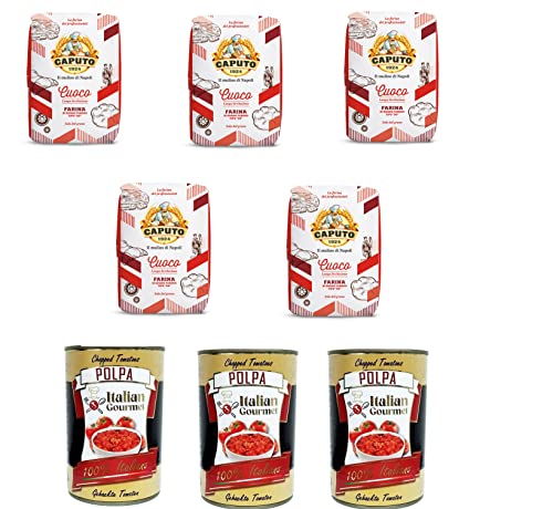 Testpaket Caputo Cuoco 5x 1kg und Italian Gourmet Polpa di pomodoro Fein gehacktes Tomatenmark 3x 400g von Italian Gourmet E.R.