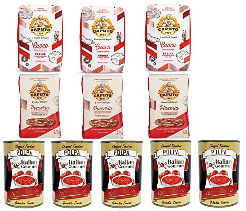 Testpaket Caputo Cuoco Farina Pizzamehl Mehl 3x kg Pizzaeria 3x 1kg und Italian Gourmet Polpa di pomodoro Fein gehacktes Tomatenmark 5x 400g Testpaket Caputo Cuoco Farina Pizzamehl Mehl 3x kg Pizzaeria 3x 1kg und Italian Gourmet Polpa di pomodoro Fein gehacktes Tomatenmark 5x 400g von Italian Gourmet E.R.