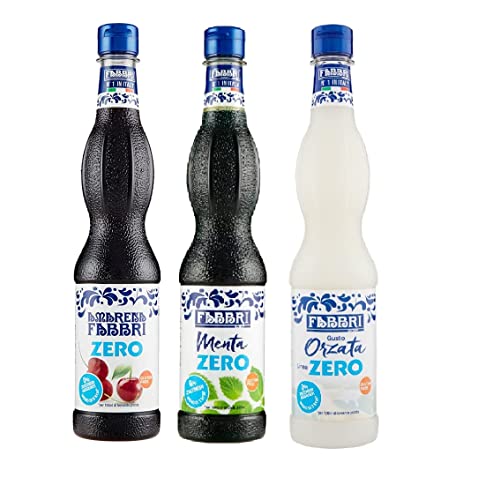 Testpaket Fabbri Zero Sciroppo Orzata Menta Amarena Zero Gerstensirup Sirup Zum mixen in Getränken, als Topping auf Eis oder zum backen und kochen 3x 560ml + Italian Gourmet Polpa 400g Testpaket Fabbri Zero Sciroppo Orzata Menta Amarena Zero Gerstensirup Sirup Zum mixen in Getränken, als Topping auf Eis oder zum backen und kochen 3x 560ml + Italian Gourmet Polpa 400g von Italian Gourmet E.R.