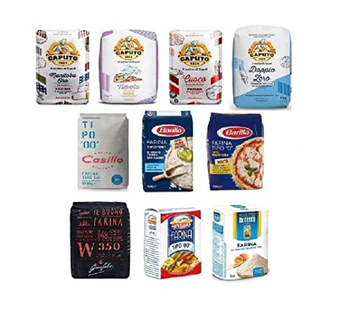 Testpaket Farine Italiane Italienisches Mehl Caputo De Cecco Divella Barilla Casillo (10 x 1Kg) von Italian Gourmet E.R.
