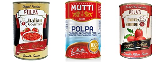 Testpaket Italian Gourmet Polpa di pomodoro und pelati Mutti polpa Fein gehacktes Tomatenmark 18x 400g von Italian Gourmet E.R.