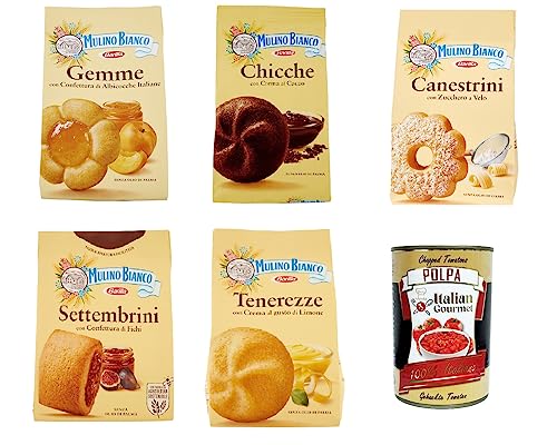 Testpaket Mulino Bianco Dolcetti Shortbread Kekse zum Anbeißen biscuits cookies 5 Stücke 4x 200g 1x 300g + Italian gourmet polpa 400g Testpaket Mulino Bianco Dolcetti Shortbread Kekse zum Anbeißen biscuits cookies 5 Stücke 4x 200g 1x 300g + Italian gourmet polpa 400g von Italian Gourmet E.R.