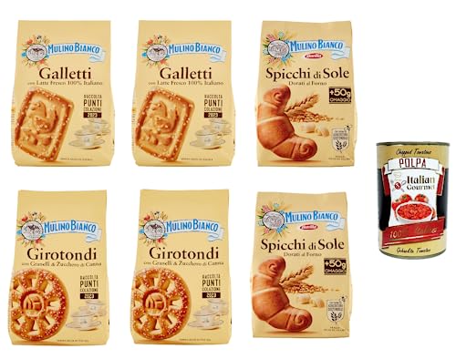 Testpaket Mulino Bianco Galletti Spicchi di sole Girotondi Kekse mit 100 % italienischer Frischmilch 6x 350 g Biscuits cookie + Italian gourmet polpa 400g Testpaket Mulino Bianco Galletti Spicchi di sole Girotondi Kekse mit 100 % italienischer Frischmilch 6x 350 g Biscuits cookie + Italian gourmet polpa 400g von Italian Gourmet E.R.
