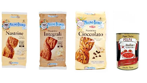 Testpaket Mulino Bianco Kuchen Nastrine ,Vollkornmehl und mit Schokoladenstückchen 3 Stück 240g + Italian Gourmet polpa 400g Testpaket Mulino Bianco Kuchen Nastrine ,Vollkornmehl und mit Schokoladenstückchen 3 Stück 240g + Italian Gourmet polpa 400g von Italian Gourmet E.R.