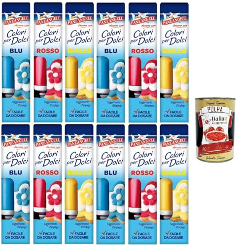 Testpaket Paneangeli-Farben für Kuchen gelb, rot, blau Eine praktische Tube zum Einfärben von Zuckerpaste, Marzipan, Glasuren und Cremes für Dekorationen und Verkleidungen.+ Italian Gourmet polpa 400g Testpaket Paneangeli-Farben für Kuchen gelb, rot, blau Eine praktische Tube zum Einfärben von Zuckerpaste, Marzipan, Glasuren und Cremes für Dekorationen und Verkleidungen.+ Italian Gourmet polpa 400g von Italian Gourmet E.R.
