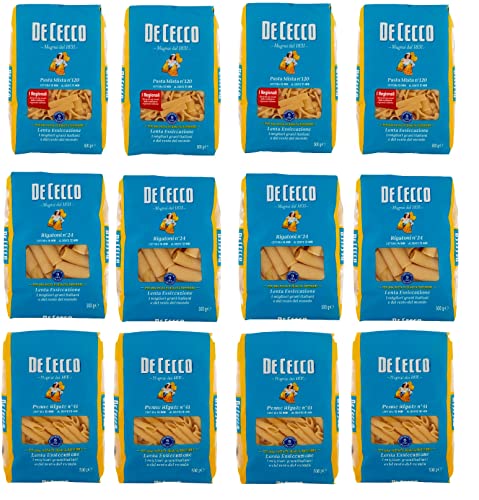 Testpaket Pasta De Cecco 100% Italienisch Nudeln 12x 500g + Italian Gourmet Polpa 400g von Italian Gourmet E.R.