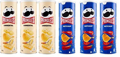 Testpaket Pringles 3x Ketchup + 3x Pringles Emmenthal Emmental 175g in der praktischen Dose knackige Chip + Italian Gourmet polpa 400g von Italian Gourmet E.R.