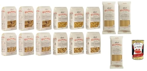Testpaket Rummo Pasta FARFALLE - FUSILLI - MAFALDINE - PACCHERI - CALAMARATA, Italienische Nudeln aus Hartweizengrieß, 15x 500g + Italian Gourmet polpa 400g Testpaket Rummo Pasta FARFALLE - FUSILLI - MAFALDINE - PACCHERI - CALAMARATA, Italienische Nudeln aus Hartweizengrieß, 15x 500g + Italian Gourmet polpa 400g von Italian Gourmet E.R.