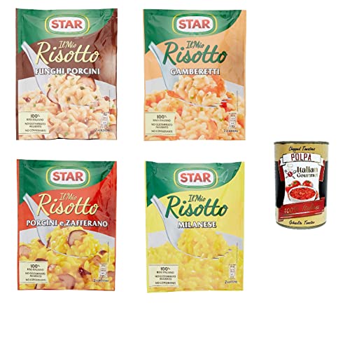 Testpaket Star Risotto cremoso Funghi Porcini Milanese Gamberetti cremiges Reis 4x 175g 100% italienisch Fertiggerichte Testpaket Star Risotto cremoso Funghi Porcini Milanese Gamberetti cremiges Reis 4x 175g 100% italienisch Fertiggerichte von Italian Gourmet E.R.