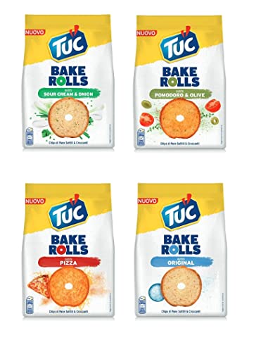 Testpaket Tuc Bake Rolls, dünne Knusperbrötchen 4x 150 g von Italian Gourmet E.R.