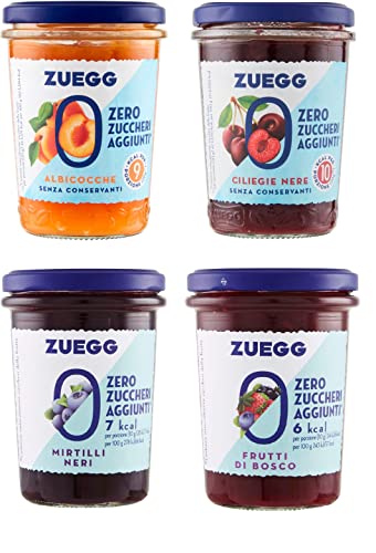 Testpaket Zuegg zero zuccheri marmelade jam Zuckerfrei 4x 220g + Italian Gourmet Polpa 400g von Italian Gourmet E.R.